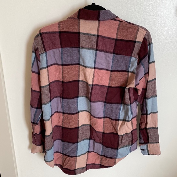 Pink and Blue Madewell Flannel -S - Picture 4 of 6